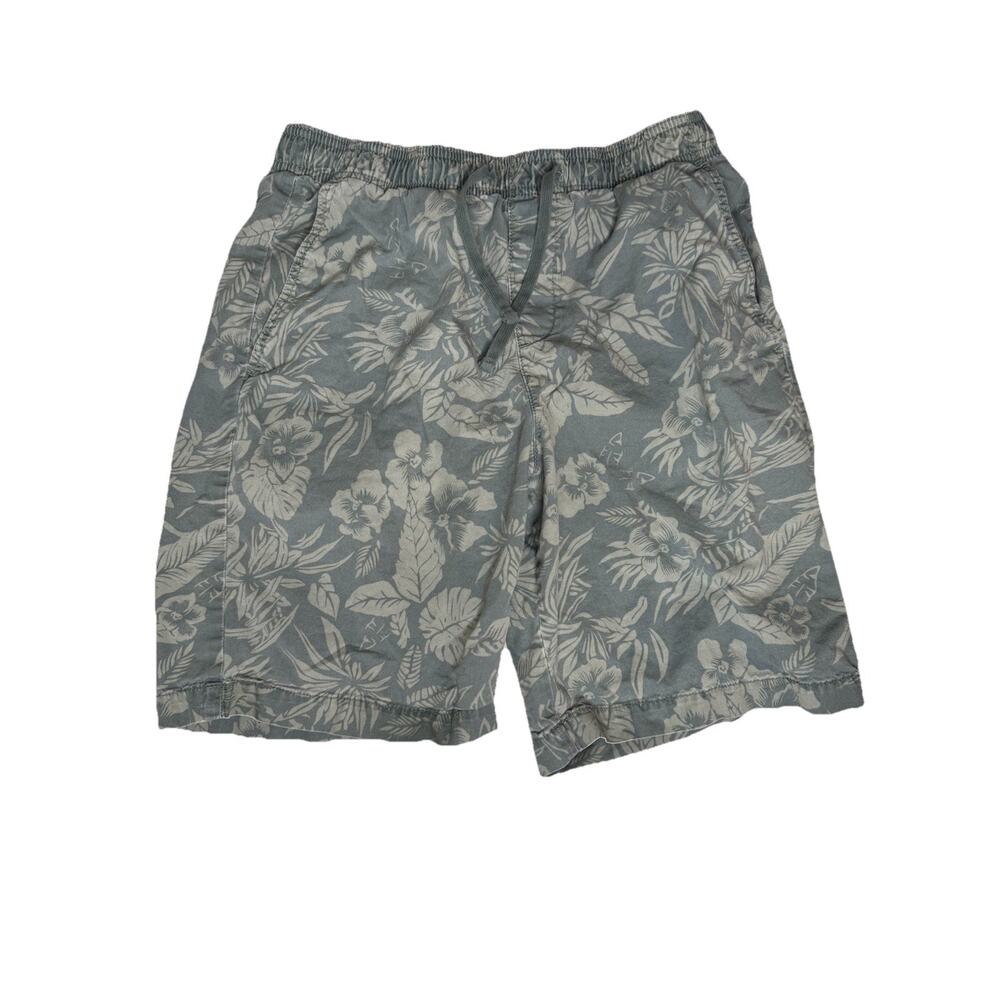Gap 2021 Size Small 9” Easy Short Green Camo Drawstring 100% Cotton Summer